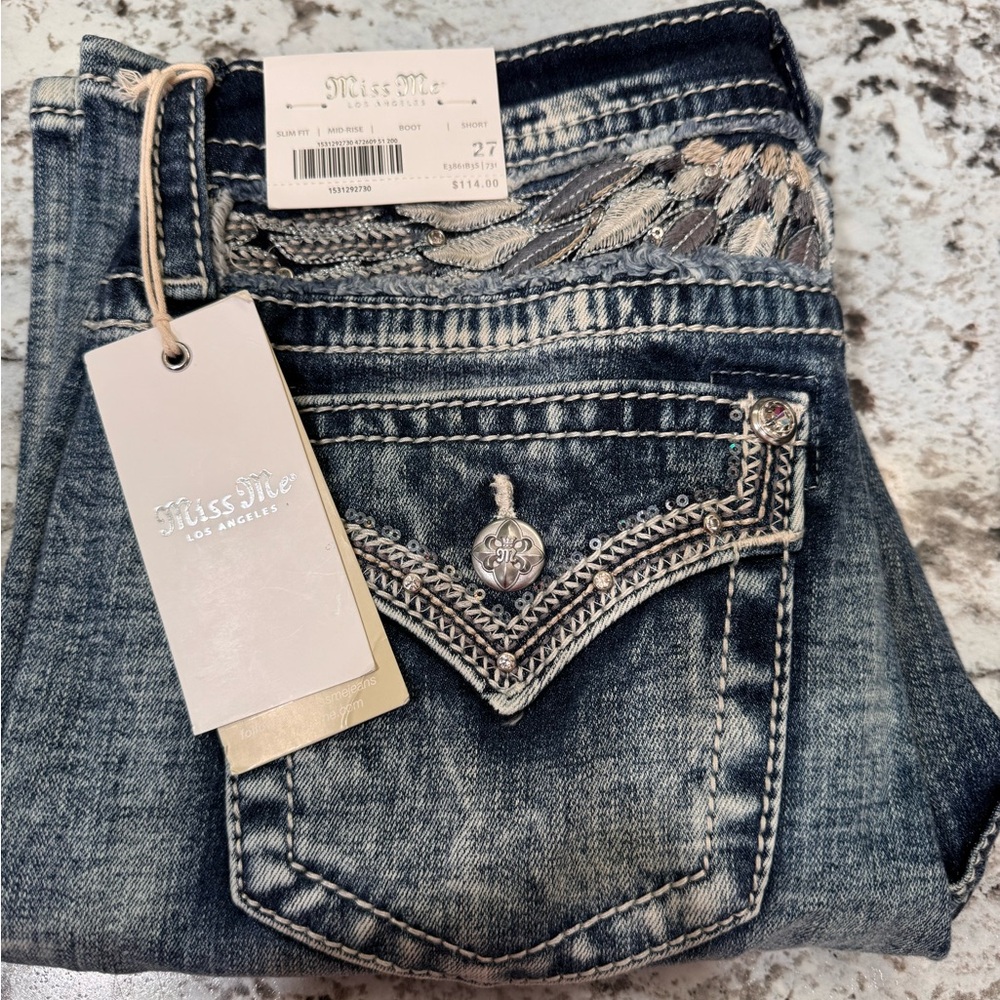 Miss Me Women's Dark Blue Boot Cut Jeans